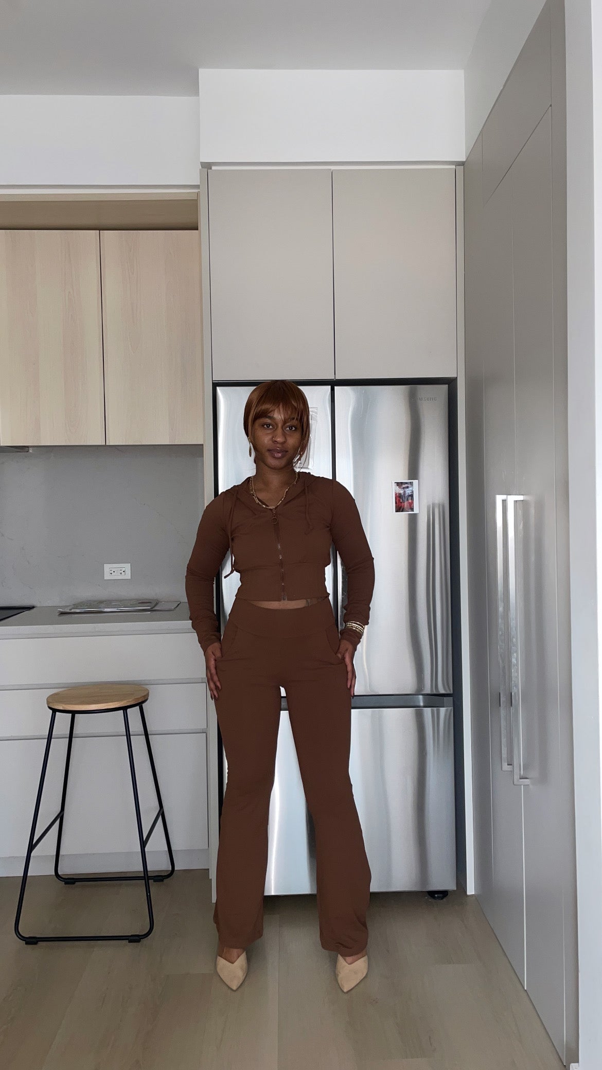 Butter Soft Crop Hoodie And Flare Pants Set