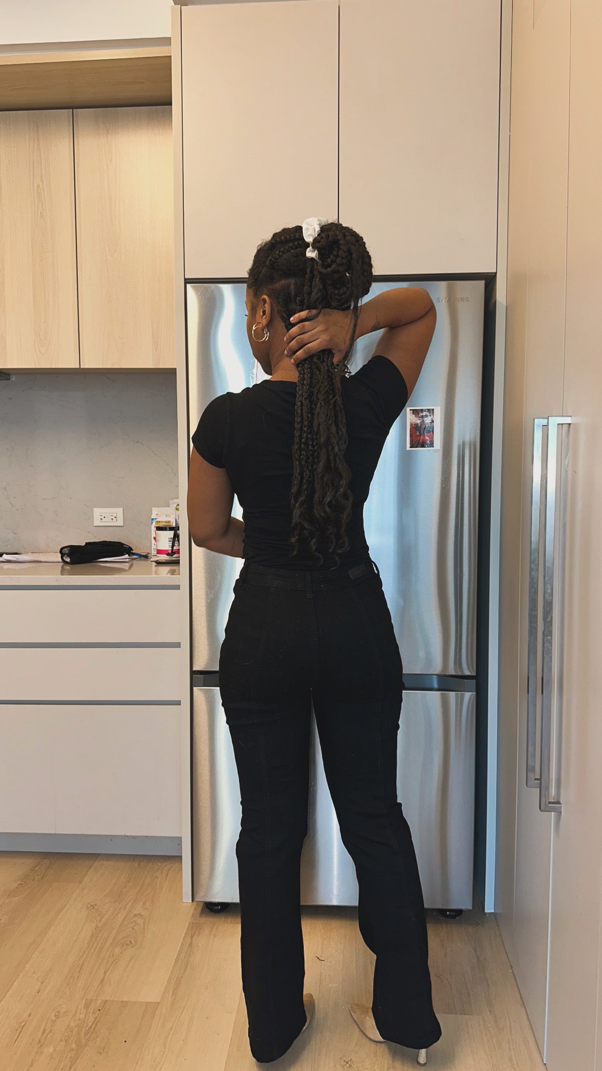 Panel Straight Cut Denim Jeans With Pockets