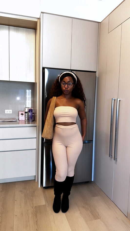 Ribbed Tube Top & Leggings Set