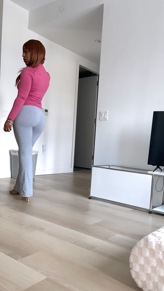 Mock Neck Ruched Solid Top