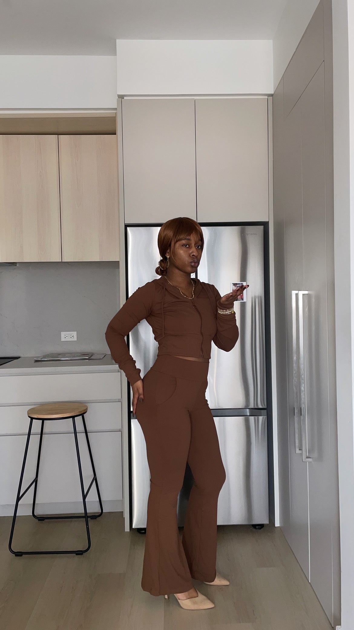 Butter Soft Crop Hoodie And Flare Pants Set