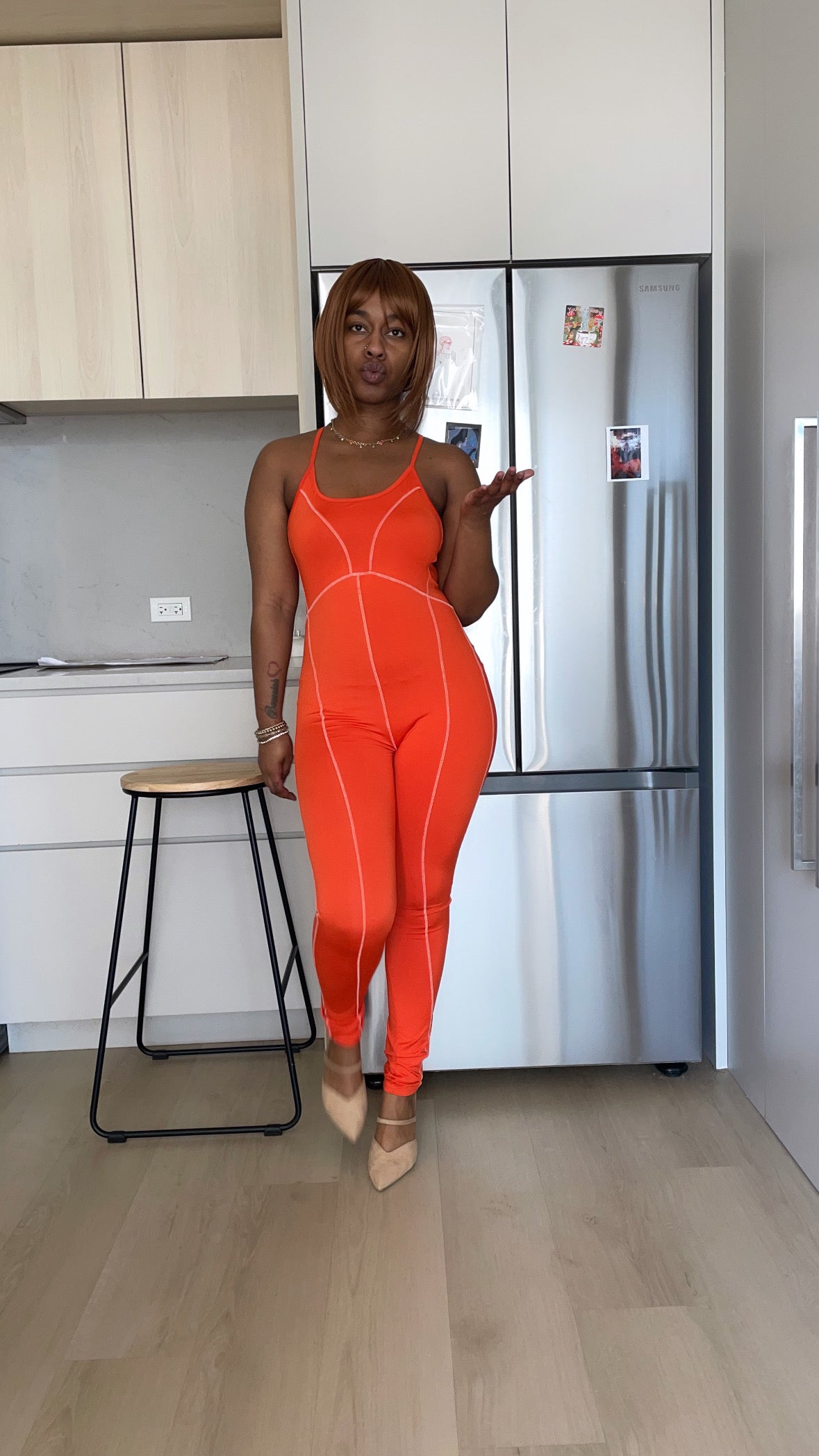 Overlock Line Jumpsuit