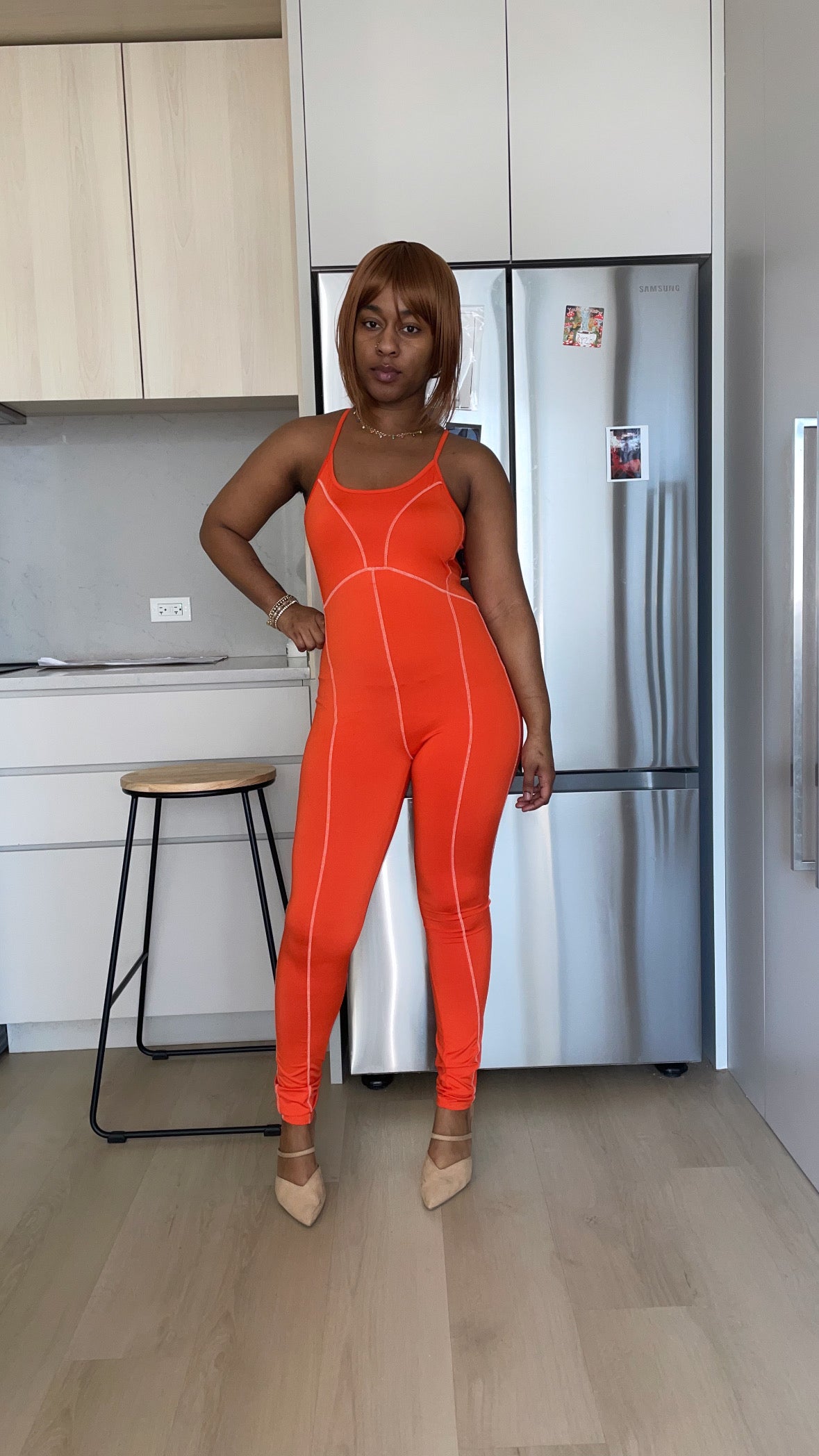 Overlock Line Jumpsuit